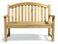 Bancos de jardín 120 x 60 x 90 cm - Madera natural - Banco de 2 plazas con respaldo arqueado y asiento de listones
