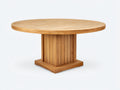 Mesas de jardín de madera 120 x 120 x 75 cm - madera natural - estilo clásico con tablero redondo