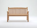 Bancos de jardín de madera 120 x 58 x 90 cm - madera natural - banco de 2 plazas con respaldo de listones y reposabrazos