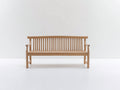 Bancos de jardín banco de exterior de madera natural 150x60x90 cm - madera natural - estilo clásico con respaldo y reposabrazos