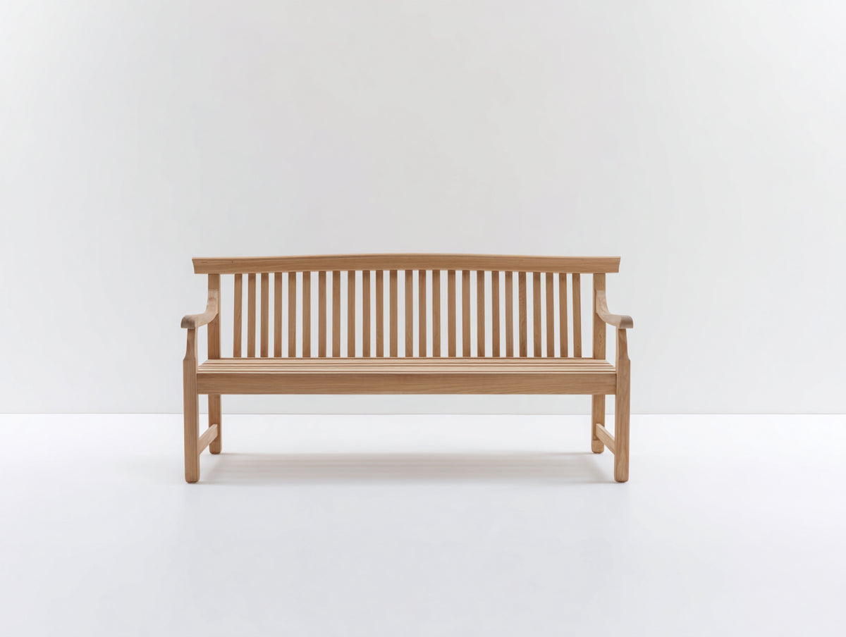 Bancos de jardín banco de exterior de madera natural 150x60x90 cm - madera natural - estilo clásico con respaldo y reposabrazos