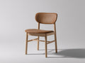 Sillas de comedor tapizadas 49 x 54 x 82 cm - marrón y madera natural - asiento acolchado con diseño moderno